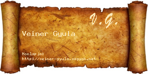 Veiner Gyula névjegykártya